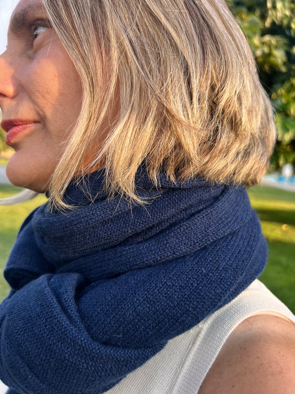 Sciarpa 100%  Cashmere Unisex - Blu