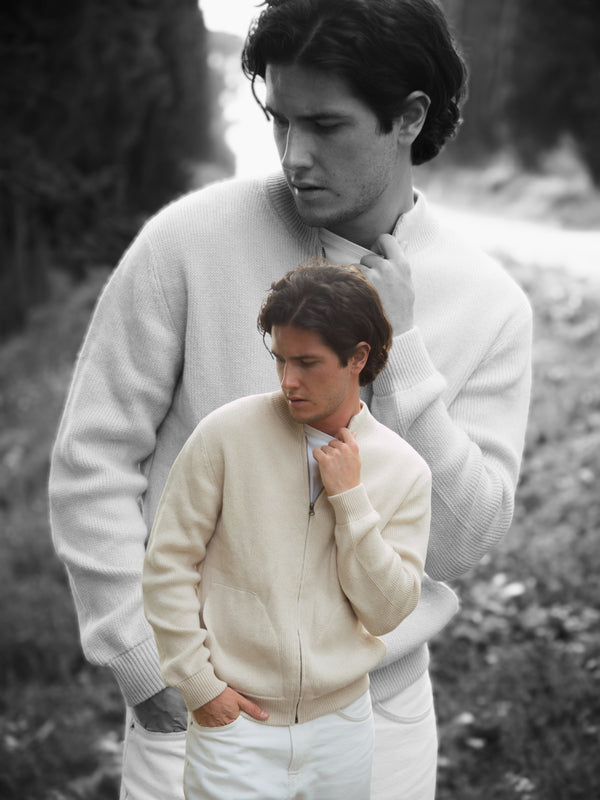 Leonardo color Avorio - Maglione Cashmere