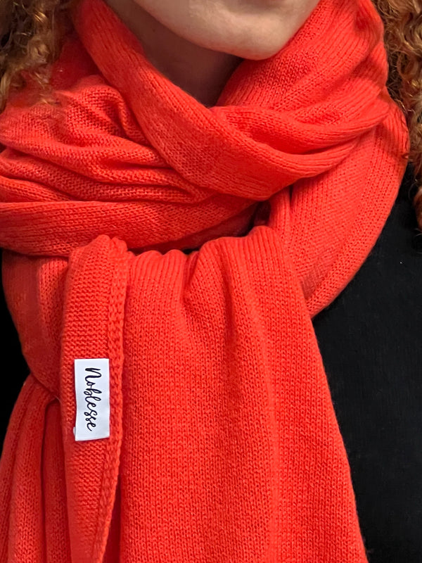 Sciarpa 100% Cashmere Unisex - Arancio